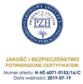 atest PZH poduszka puch 60% AMZ